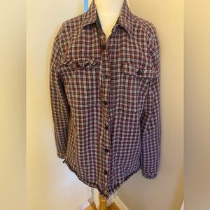 Fleece Lined Vintage Flannel Shacket